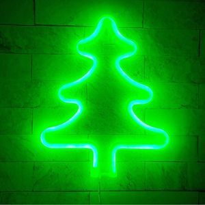 Green Christmas Tree LED Neon Sign